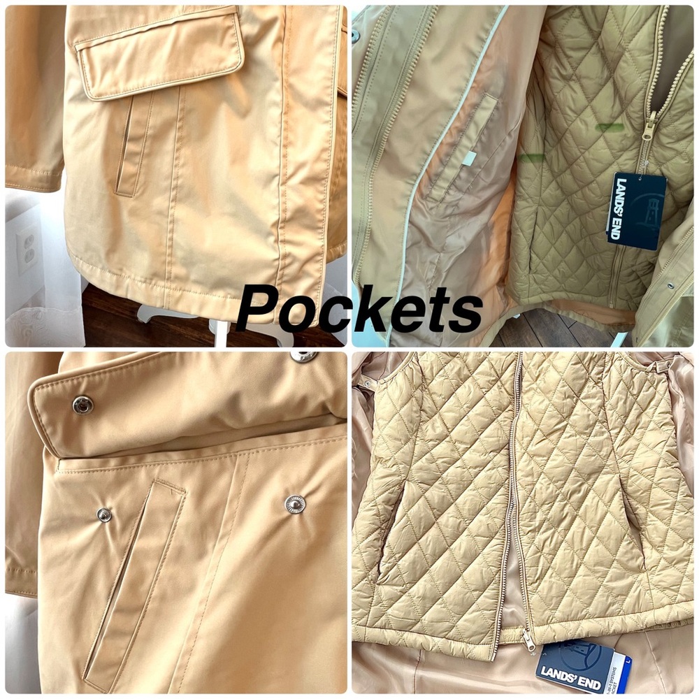 Lands’ End Ladies 3-in-1 Systems Jacket Tan Size Large NWT - Picture 10 of 16